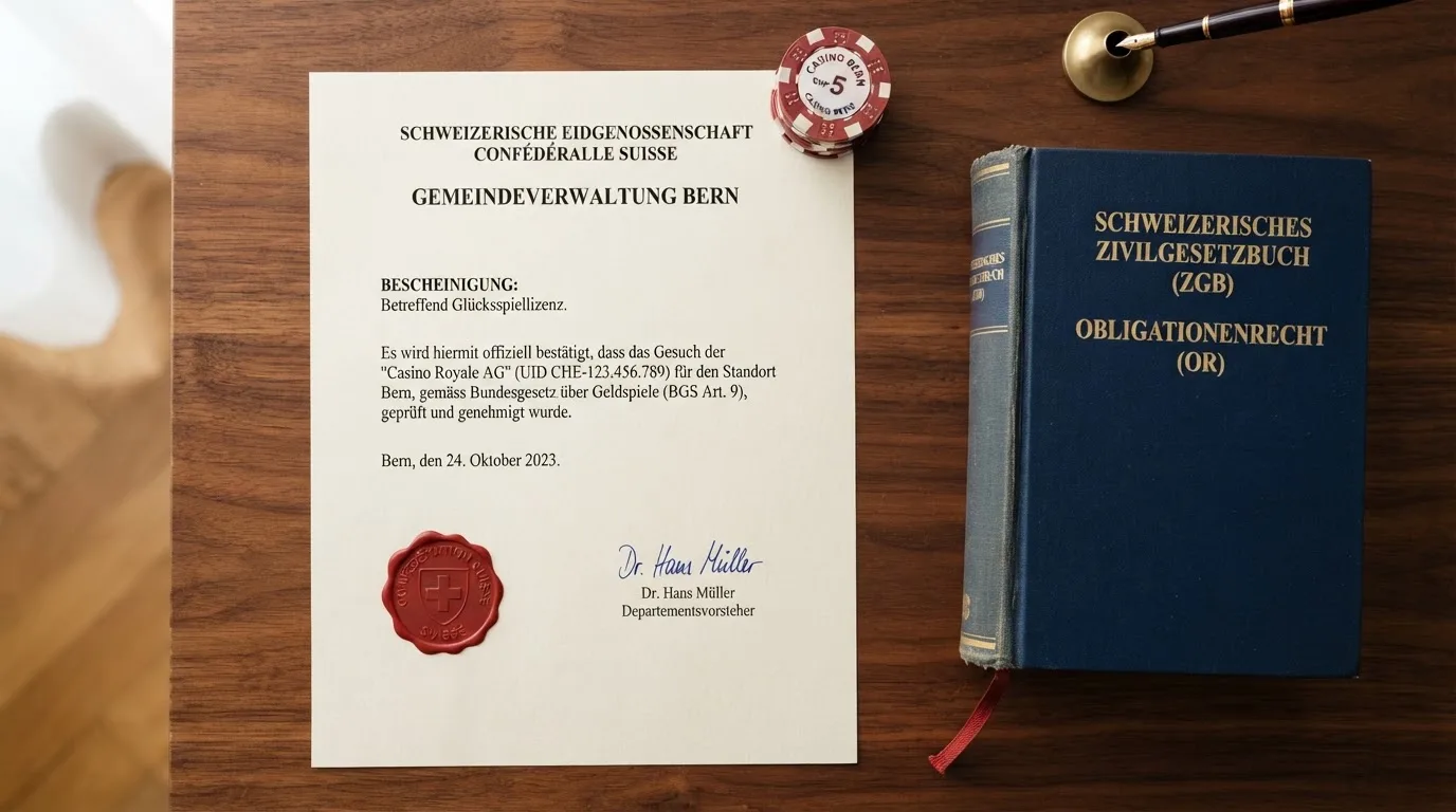 Amtliches Schreiben mit Stempel auf einem Schreibtisch neben einem Gesetzbuch — binance coin casino vergleich