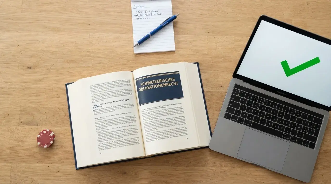 Amtliches Schreiben mit Stempel auf einem Schreibtisch neben einem Gesetzbuch — bitcoin cash casino vergleich